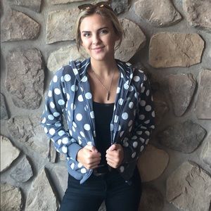 Adorable women’s xs Lacoste polkadot jacket